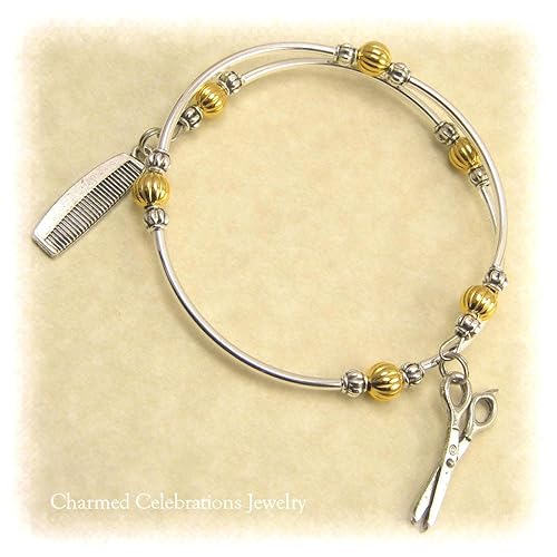 Amazon Com Hair Stylist Wrap Bracelet Handmade Themed Charm