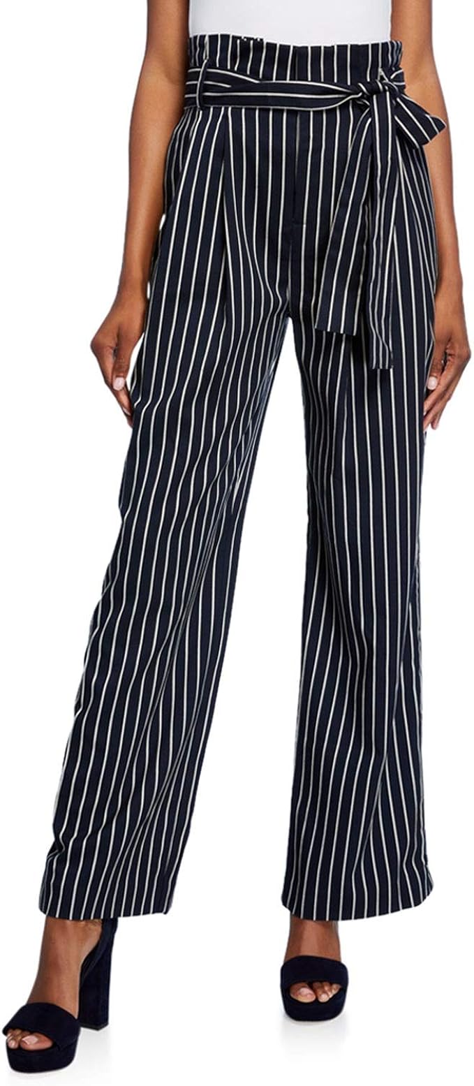 navy striped pants