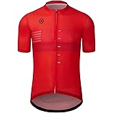 GCRFL Men's Cycling Jersey with 3+1 Zipper Pockets Short Sleeves Biking Bike Jersey Cycling Shirt Breathable Mesh Fabric
