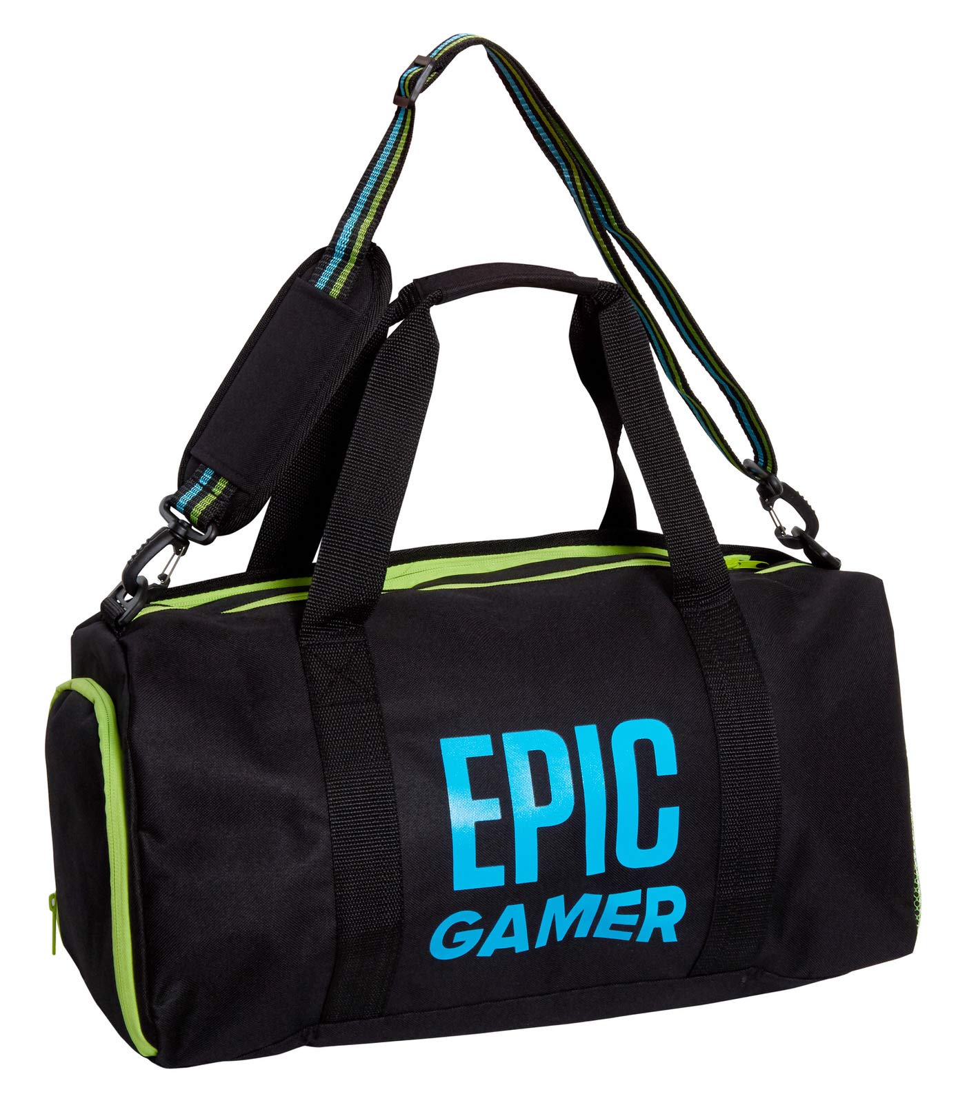 Epic Gamer Sports Holdall Adults Kids Duffle School Gym Bag with Shoulder Straps Black One Size