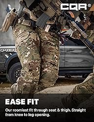 CQR Men's Tactical Pants, Water Resistant Ripstop