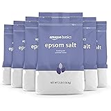 Amazon Basics Epsom Salt Soaking Aid, Lavender Scented, 3 Pound, 6-Pack (Previously Solimo)