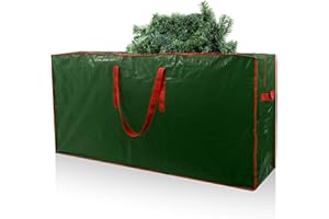 WLFLASH TREE STORAGE BAG Christmas Tree Storage Bag Fits Up to 7.5 Ft Tall Disassembled Tree 45 X 15 X 20 INCH Holiday Tree Storages Waterproof Material Protects from Dust Container Handles and Sleek Zipper
