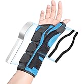 Thumb Spica Splint Brace - Left/Right Hand Wrist Support for Carpal Tunnel, De Quervain's, Arthritis Pain Relief & Sprains - Adjustable Stabilizer with Aluminum Splint for Women Men, Right, L