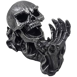 Evil Skull Rising from Flames Wine Bottle Holder