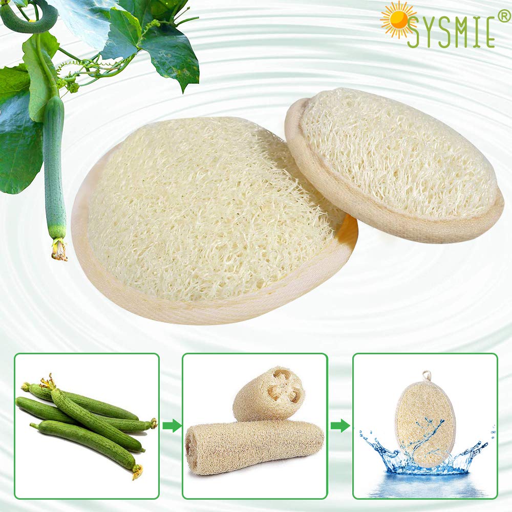 3 Packs Exfoliating Loofah Sponge Pads,Large 5”x 7”-100% Natural Luffa and Terry Cloth Materials,Premium Loofa Sponge Scrubber Body Glove Close Skin for Men and Women,Perfect for Bath Spa and Shower: Beauty