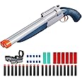 Bugrtey Double-barreled Toy Gun - Two Modes Realistic Soft Bullet Toy Guns Blaster with Sight - Educational Shooting Toy Shotgun - Gifts for Boys Christmas Birthday Halloween Present