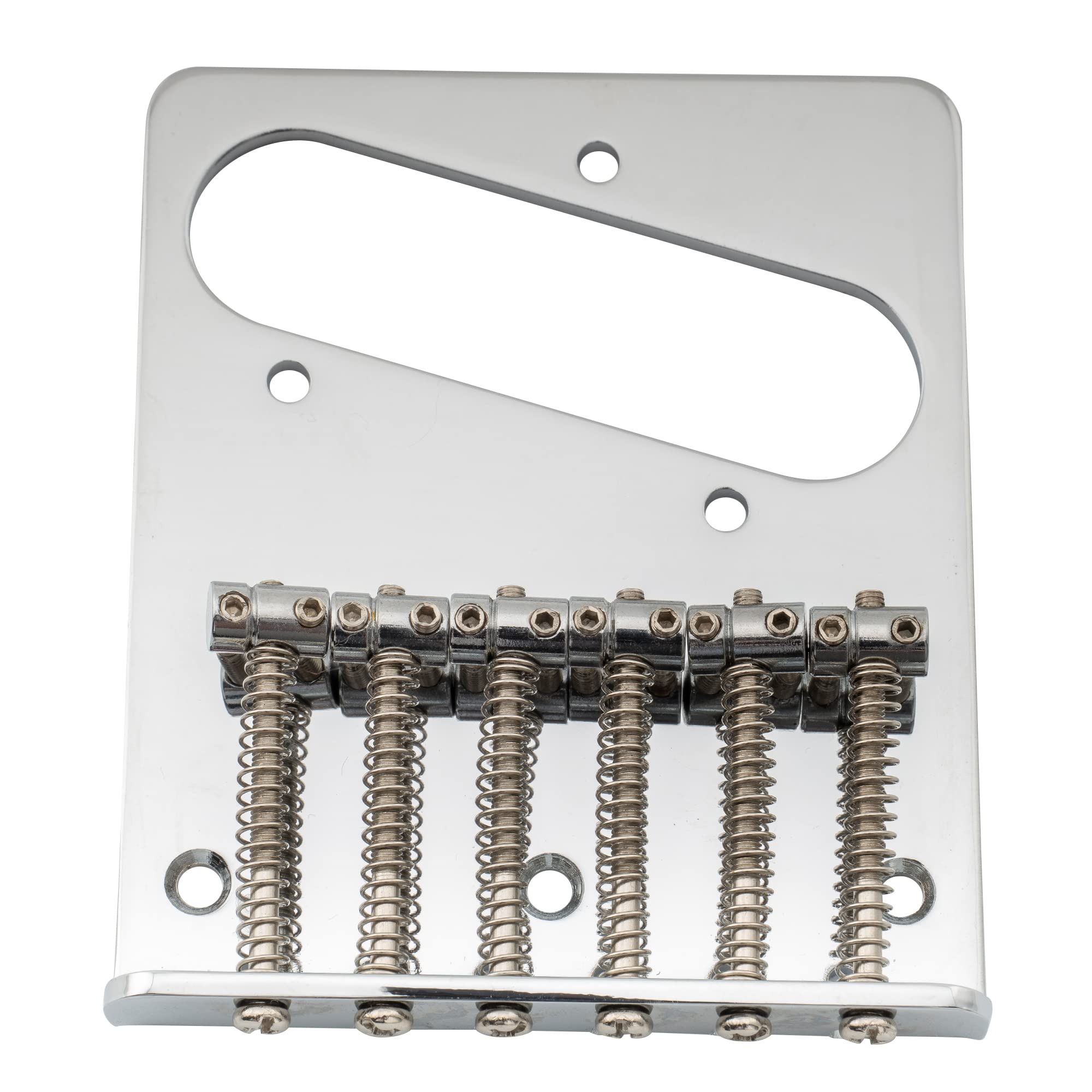 Musiclily Vintage Telecaster Bridge with 6 Saddles for Tele Style Electric Guitar, Chrome