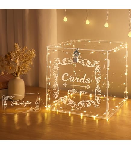 Watercolor Floral Card Box - Collapsible Gift Money Holder For Weddings, Baby Showers & Parties