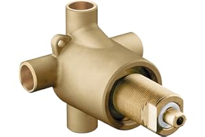 Moen Commercial Three Way Diverter Shower Valve, M-Pact Common Valve System, Replacement Part, Brass, Standard 1/2 Inch Connection, 3360