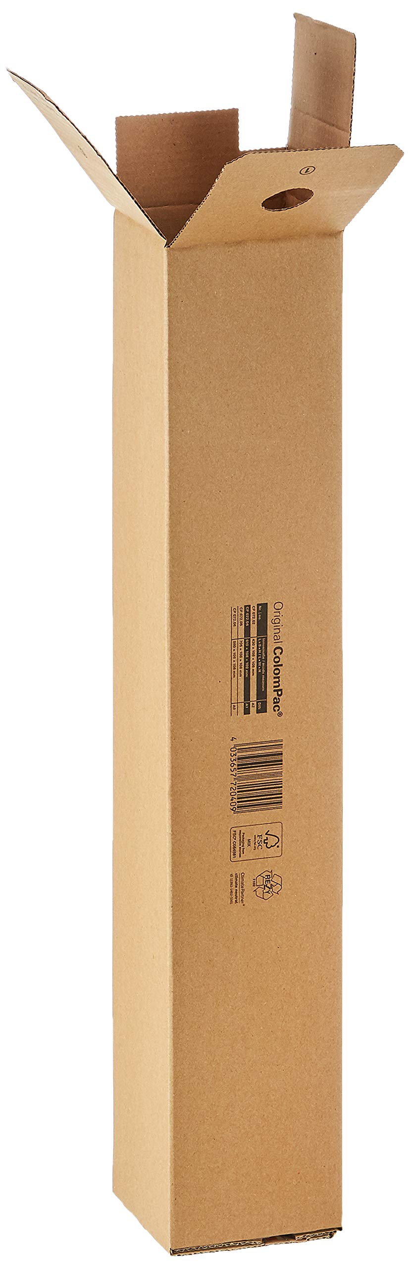 Colompac 225781 - Tube Box for Shipment 10 Units 610 x 108 x 108 cm