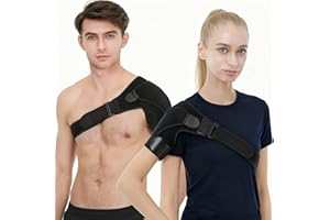 BOISEA Shoulder Brace for Men and Women for Torn Rotator Cuff,Arm Sling Shoulder Immobilizer,Shoulders Compression Sleeve and Support For Pain Relief(39,Black)
