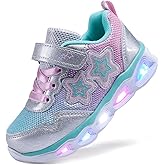 SINOSKY Toddler Girls Led Shoes Kids Light Up Sneakers