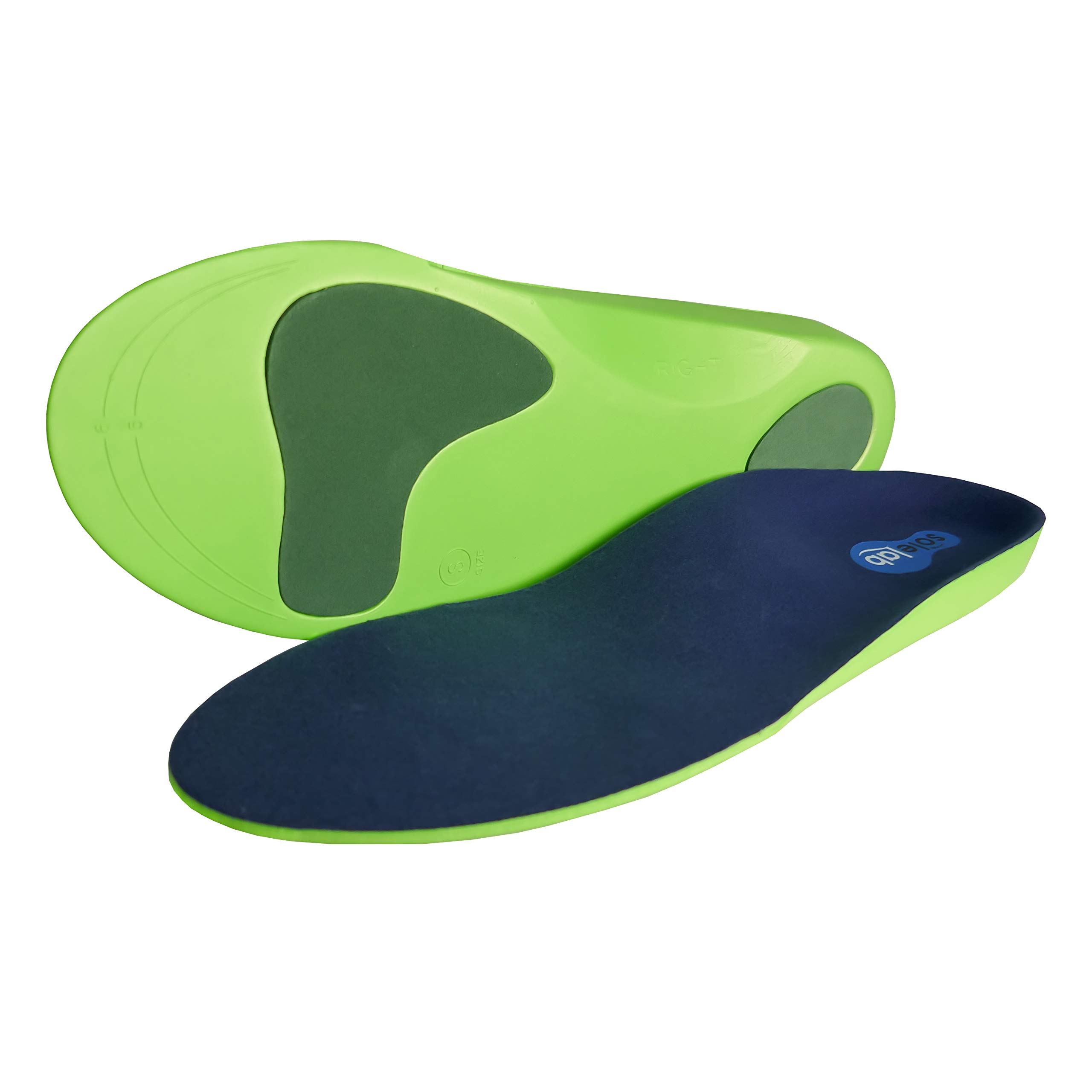 Sole Lab Orthotic Insoles Full Length with Arch Supports, Metatarsal and Heel Cushion for Plantar Fasciitis (3-4.5)