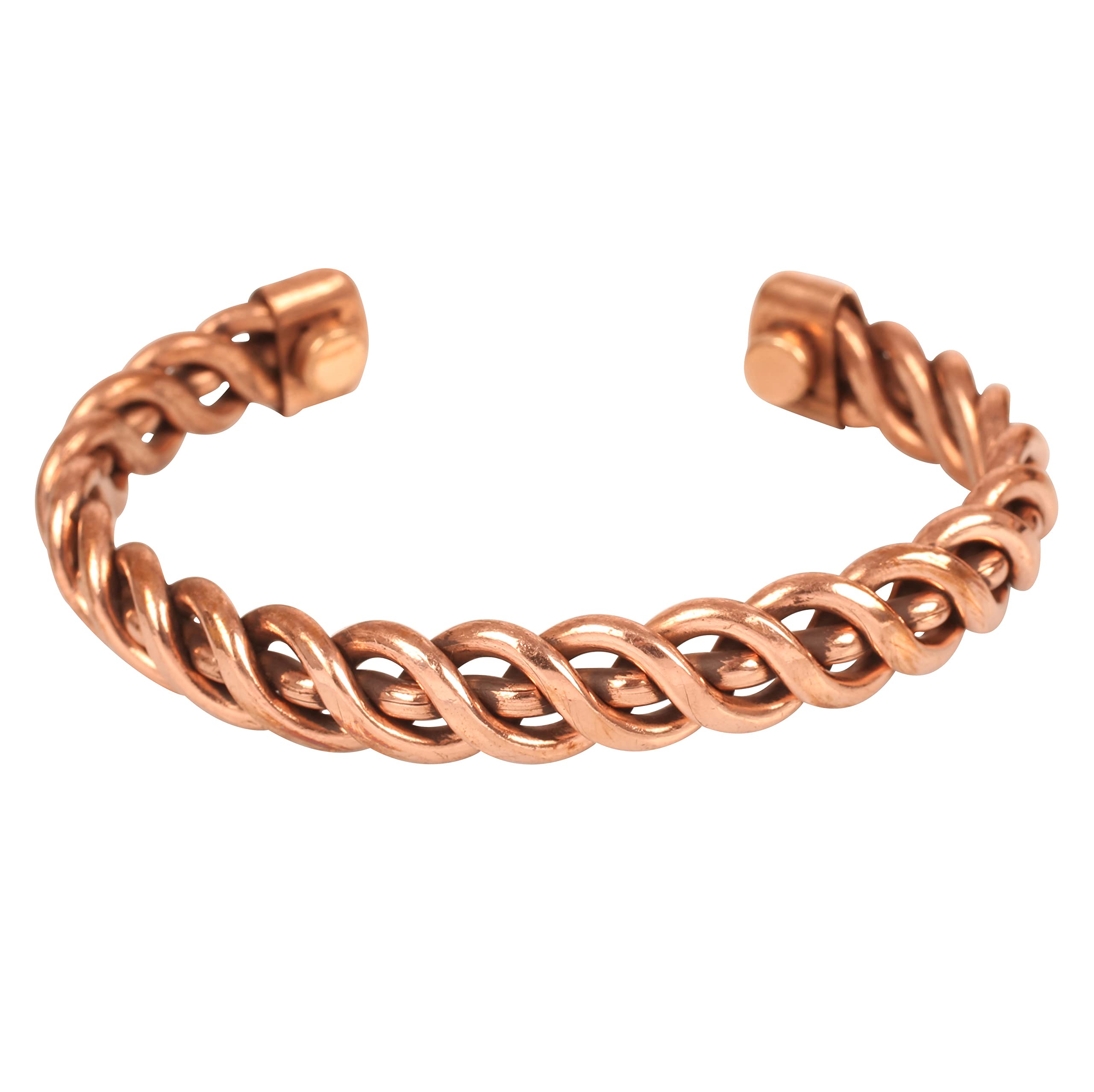 Touchstone Copper bracelet Tibetan style. Hand forged with solid and high gauge pure copper. Elegant rope twist design.