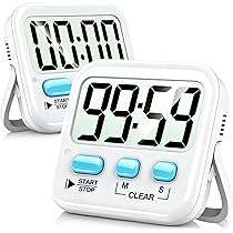 Antonki 2-Pack Digital Kitchen Timer with Magnetic Countdown