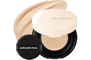 JUNG SAEM MOOL [ Mini ] Essential Skin Nuder Cushion Mini 19N N-Light 0.17 Fl Oz, Natural Radiant Finish Cushion Foundation with Buildable Coverage, Lightweight Texture, Korean Foundation Makeup