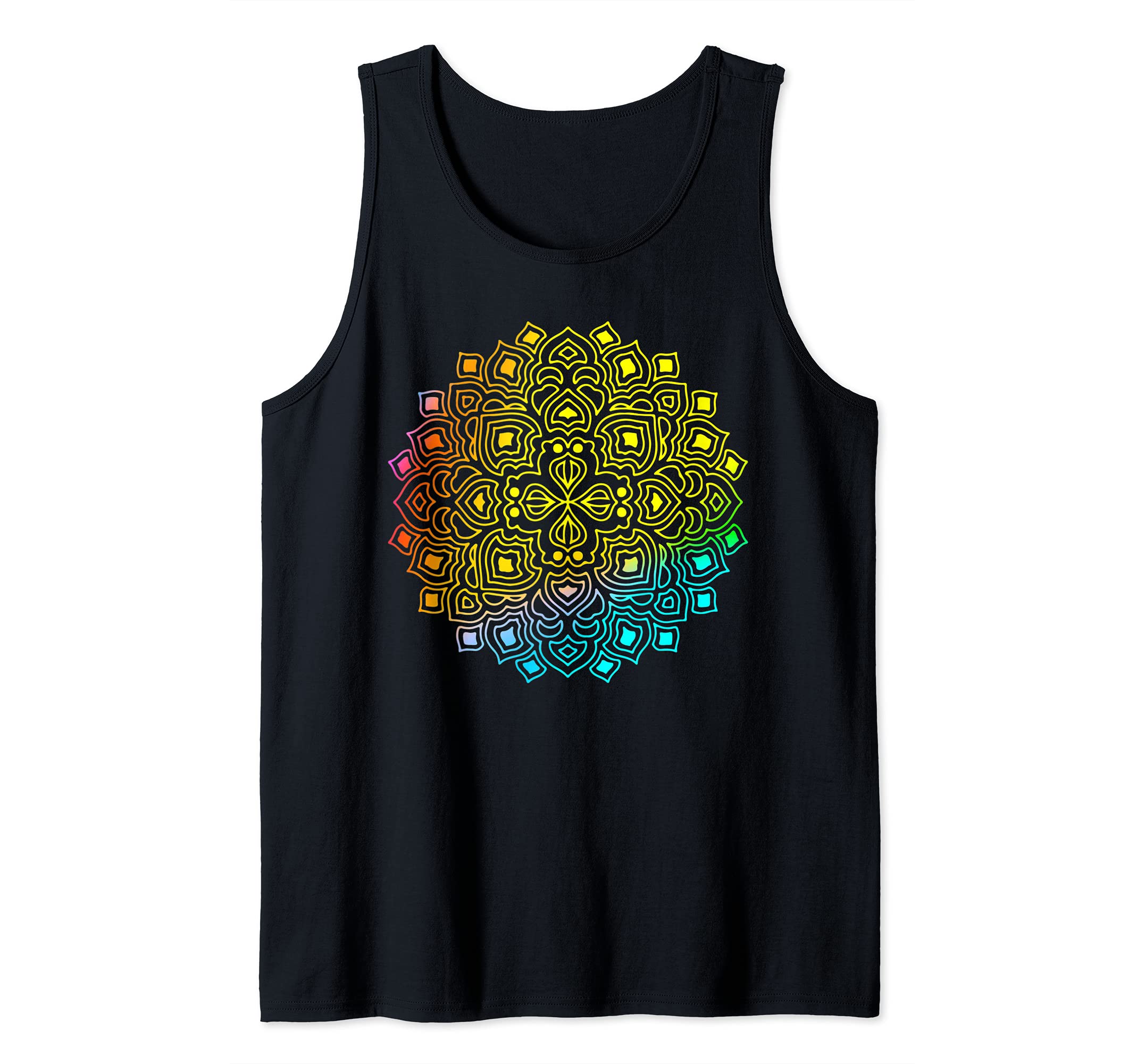 Mandala Peaceful Rainbow Tank Top