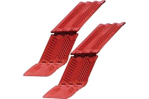 MAXSA INNOVATIONS Maxsa 20025 Compact Folding Traction Mat for All Weather Vehicle Extraction (Set of 2), Red