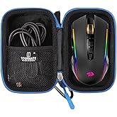Tourmate Hard Storage Case for M602/M801/M910-K/M617/M816-PRO Gaming Mouse - Travel Case for Wireless Mouse Gaming 8000 DPI/TECKNET/Logitech M330(Only Box) (Black)(Black & Blue)