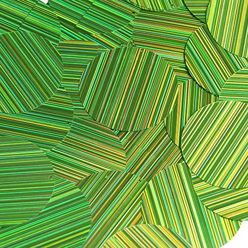 Sequin Round 1.5 inch Lime Green City Lights Reflective Couture Loose Paillettes Made in USA.