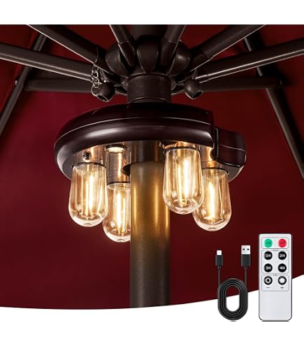 ion patio mate umbrella light Wikiwiki with Wireless Speaker Umbrella Lights LED APP Control RGB Outdoor Light for Yard, Patio, Camping, or Indoor Use Adidas Mini Backpack Adidas Commodity Code: Patio umbrella provides expansive Color:814_Leather Brown/TNF Black