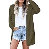 Dimur Cardigan Sweaters for Women Lightweight Open Front Waffle Knit Cardigans Casual Loose Fall Outfits for Women 2025