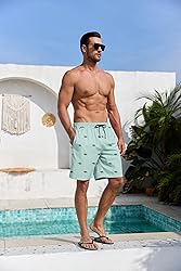 Lzzidou Men's Swim Trunks Mesh Lining Bathing Suit