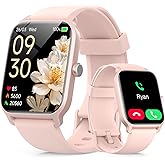 Tensky Smart Watch for Women, 1.85'' HD Sport Lady Smartwatch for Android/iPhone/Samsung/(Bluetooth Call), Alexa Built-in, 100+ Sport Modes Fitness Digital Tracker,Sleep/Heart Rate/SpO2 Monitor