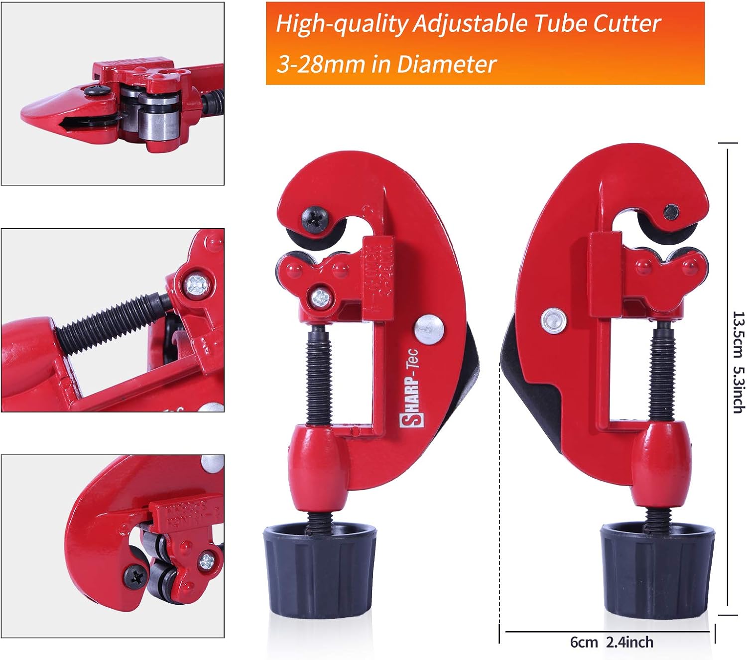 Sharp-tec 3-28mm Pipe Cutter, Adjustable Tube Cutter with Aluminum Alloy Body - Image 5
