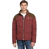 GUESS mens New Larry Blocking Heavy Puffa Jacket