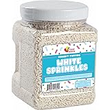 White Sprinkles Bulk - Jimmies in Resealable Container - Holiday Toppings - Cake Decorating, Cupcakes, Baking - 1.6 LB Bulk C