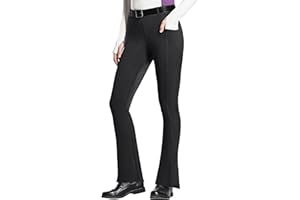 FitsT4 Sports Women's Full Seat Horse Riding Pants Bootcut Riding Tights with Pockets Equestrian Breeches for Women