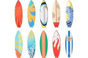 OUTUS 60 Pieces Surfboards Cut Out Accents Tropical Beach Decorations Hawaii Cutouts Paper Surfboard Sign for Summer Bulletin Board Classroom School Surf Party