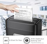 Bonsaii 8-Sheet Cross-Cut Shredder P-4 16L Bin C261-C NEW view 4