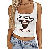 Sleeveless Cowgirl Crop Top for Women Summer Western Tank Tops Rodeo Cowboy Graphic Shirts Chic Country Concert Outfit