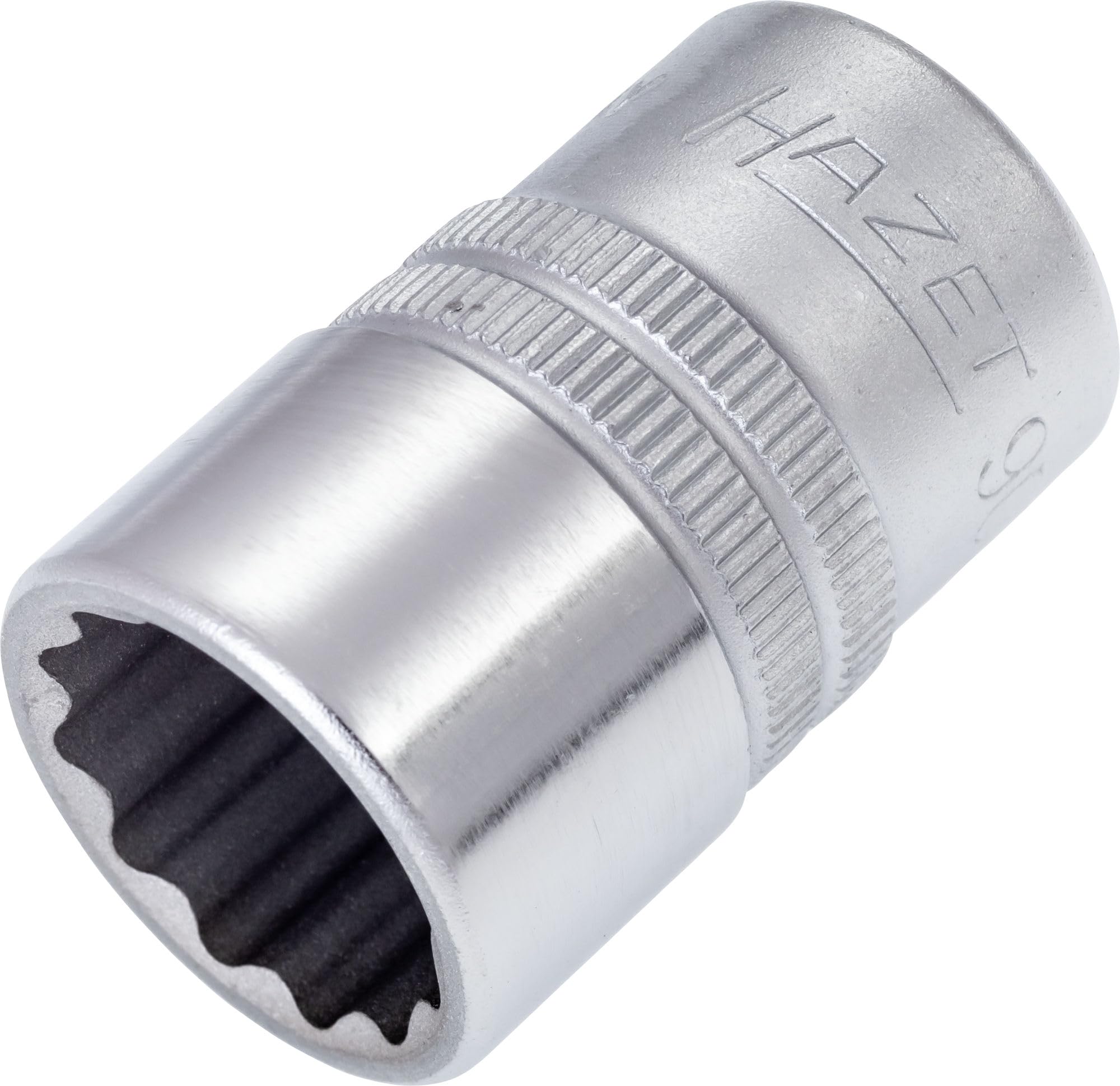 HAZET 900Z-17 38 mm 12-Point Traction Profile Socket - Chrome-Plated/Polished