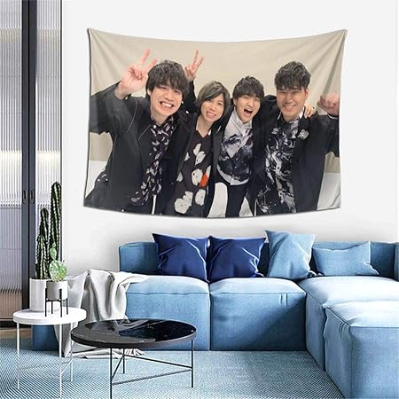 Amazon Co Jp Official髭男dism タペストリー 壁掛け ポスター 背景布 壁飾り 家 リビングルーム ベッドルーム 部屋 おしゃれone Size Generic