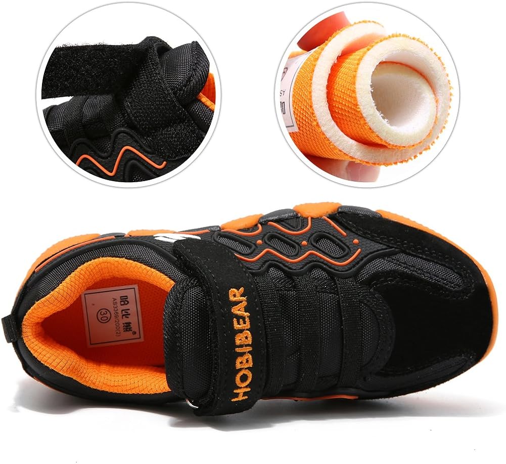  | HOBIBEAR Kids Breathable Knit Sneakers Lightweight Mesh Athletic Running Shoes | Running