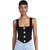 L'AGENCE Women's Saga Square Neck Knit Corset Blouse