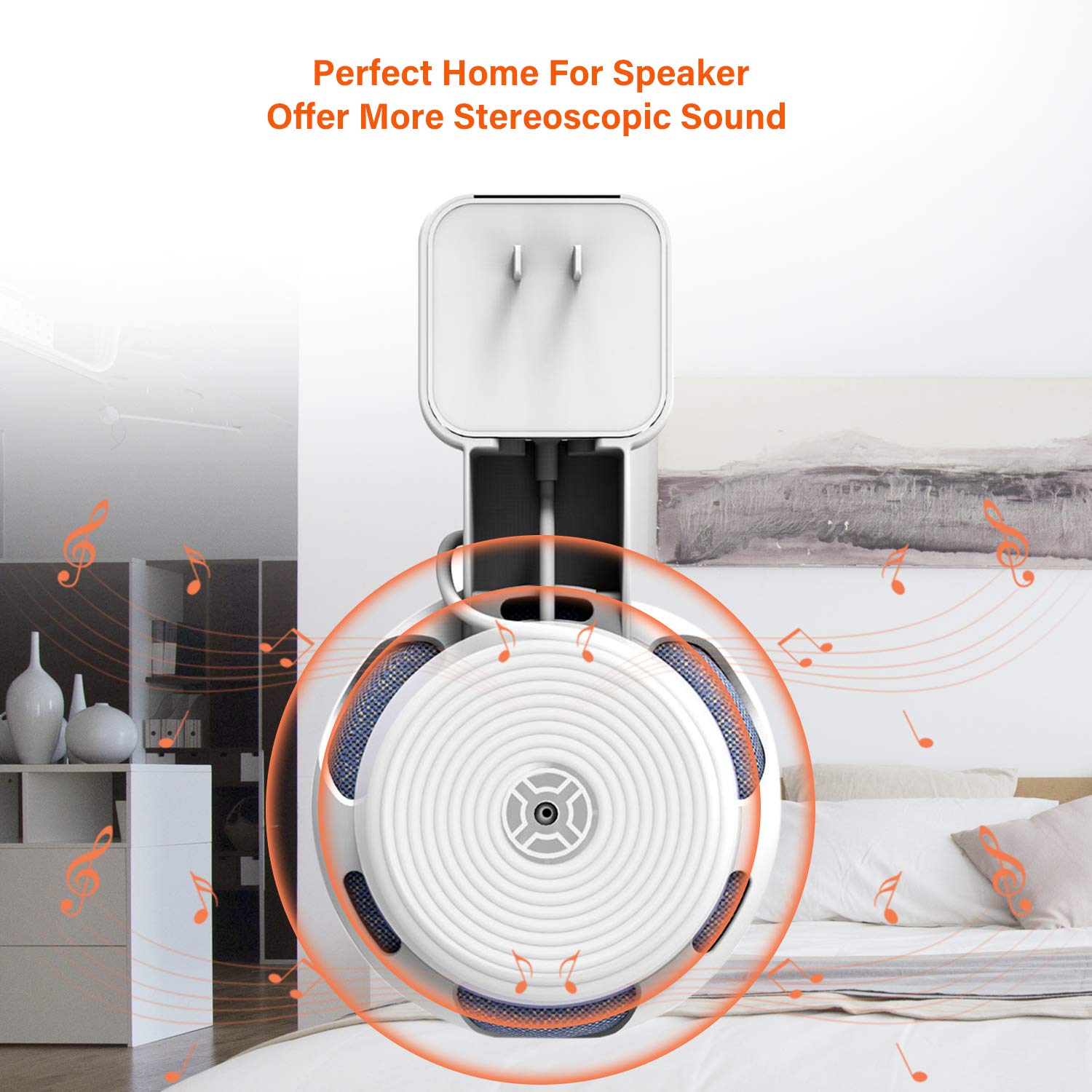 Amazon.com: Yuanming Outlet Wall Mount Holder for Dot 3rd Generation, Best Space-Saving Dot Accessories with Cord Management for Your Smart Home Speaker ...