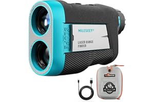 MiLESEEY Golf Rangefinder with Slope Switch, ±1Yd Accuracy Fast Flagpole Lock with Pulse Vibration, 1100Yds Magnetic Range Fi
