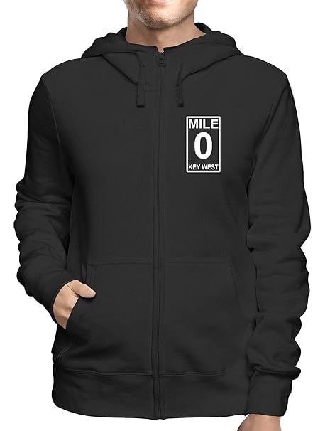 felpa nera con cappuccio e zip