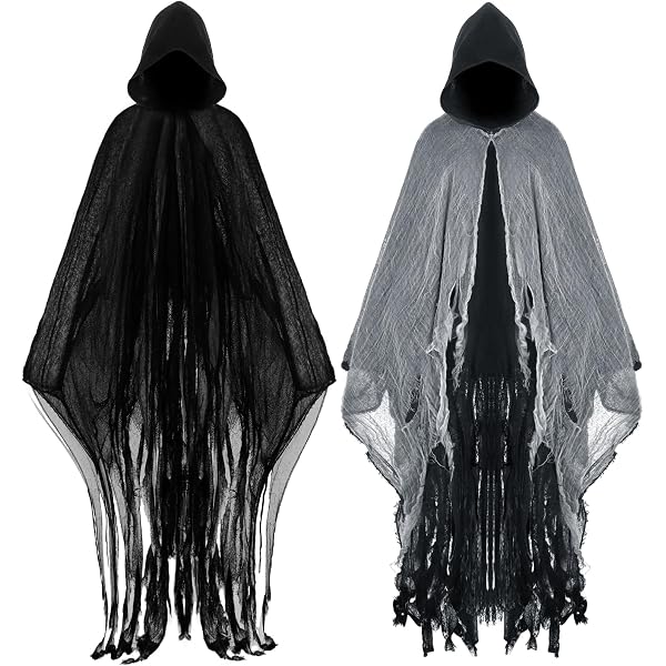 Capa Gótica Con Capucha Para Halloween – Disfraz De Parca, Tejido Ligero De 190 G, Ajuste Universal Para Mujeres