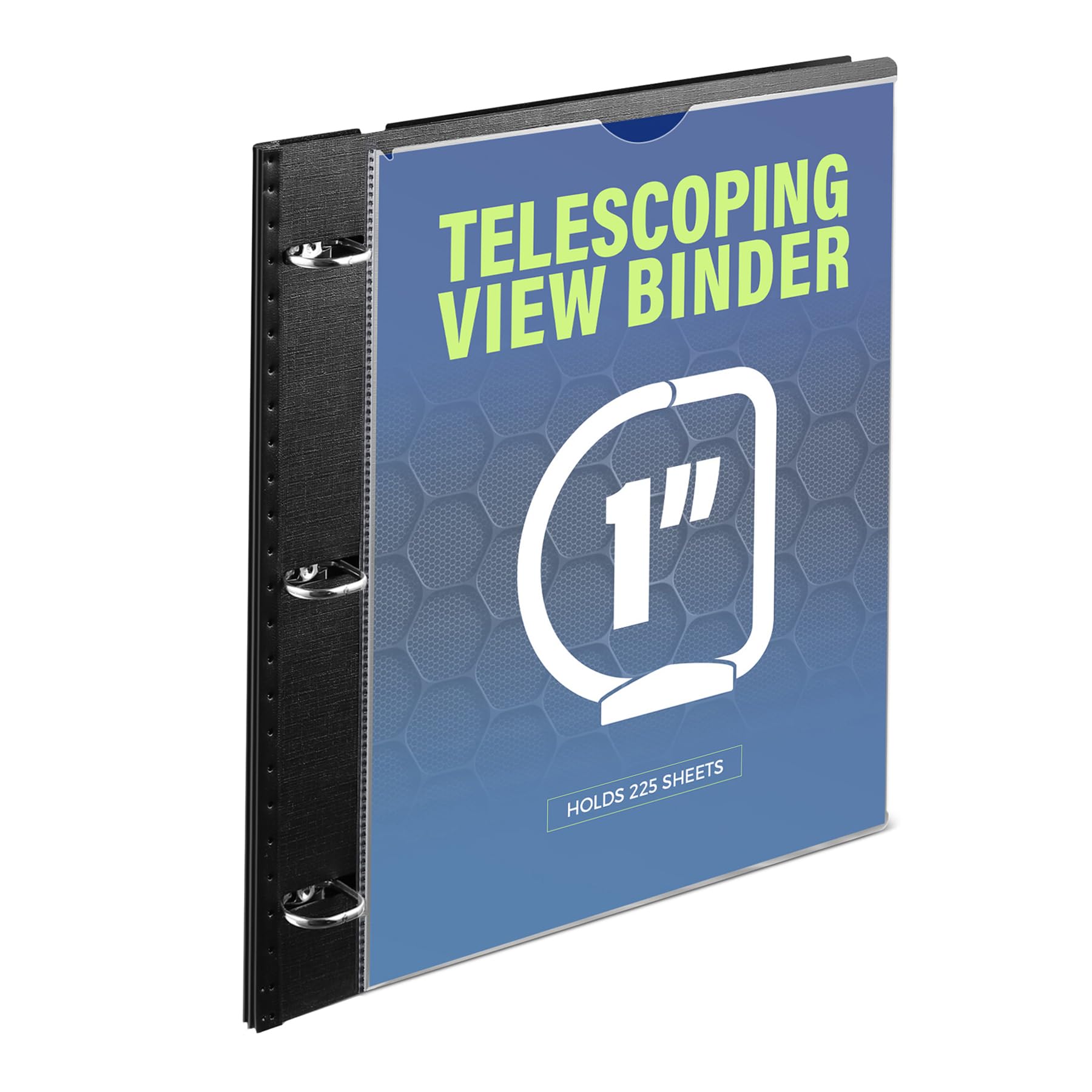 Photo 1 of WOT I Telescoping 3 Ring Binder 1 Inch, Expandable Binder - Patented Design for Easy Portability, Holds Up 225 Sheets, Perfect for School, Office&Home Organization, Black