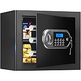 1.2 Cuft Small Safe Box Fireproof Waterproof, Anti-theft Safes for Home Use Fire and Water Proof with Combination Lock, Alarm