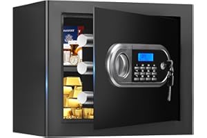 1.2 Cuft Small Safe Box Fireproof Waterproof, Anti-theft Safes for Home Use Fire and Water Proof with Combination Lock, Alarm