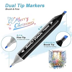 DTXDTech 120 Colors Alcohol Markers,Dual Tip Art