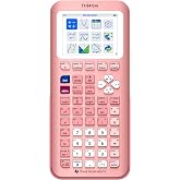 TI-84 Evo Graphing Calculator Texas Instruments, Pink | Intuitive Icon-based Homescreen, USB-C Charging, Python Programming, Faster Performance, Bigger Graphs than TI-84 Plus CE