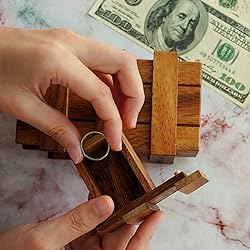 BSIRI Secret Puzzle Box- Brain Teaser Wooden Box